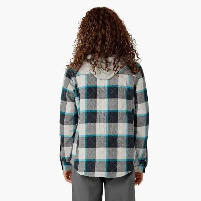 Womens Flannel Hooded Shirt Jacket Alloy Campside Plaid Alloy Campside Plaid a1s Women Dickies Coats and Jackets Womens Flannel Hooded Shirt Jacket Alloy Campside Plaid Alloy Campside Plaid a1s Women Dickies Coats and Jackets