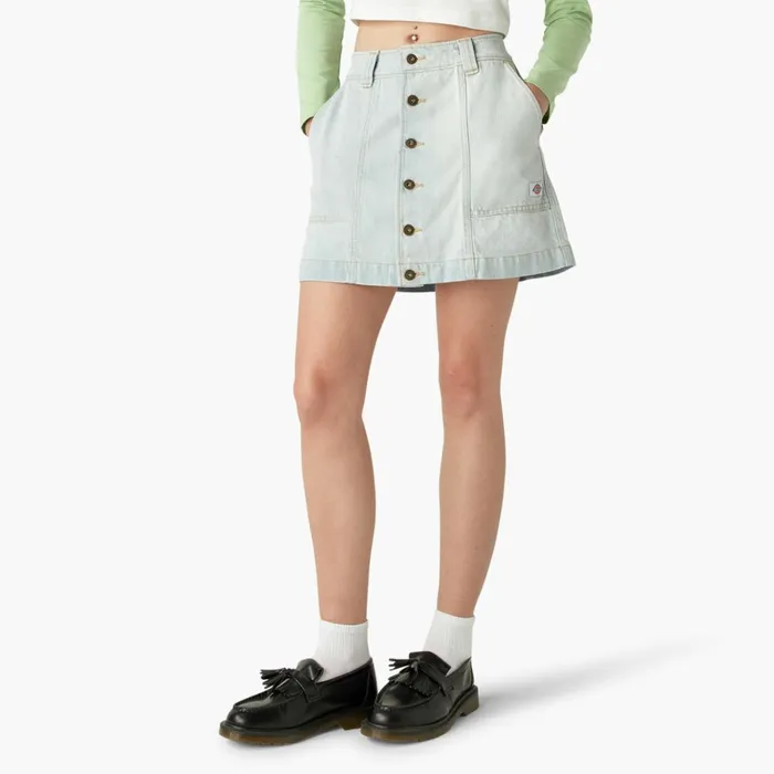 Womens Madison Skirt Light Denim Light Denim ltd Women Dickies Skirts and Dresses Womens Madison Skirt Light Denim Light Denim ltd Women Dickies Skirts and Dresses