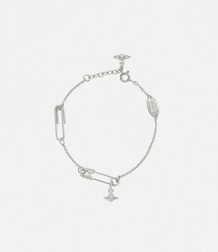Women Safety Pin Bracelet Platinum Vivienne Westwood Bracelets