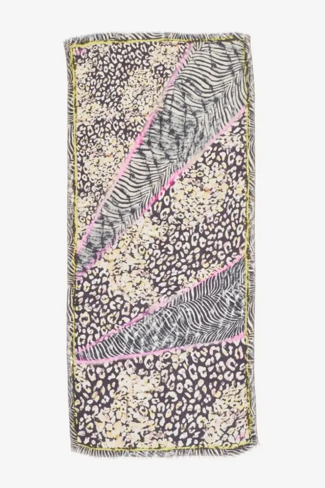 Women Scarfs and Triangles Lala Berlin Scarf Abix Modal Mix Animal Patchwork