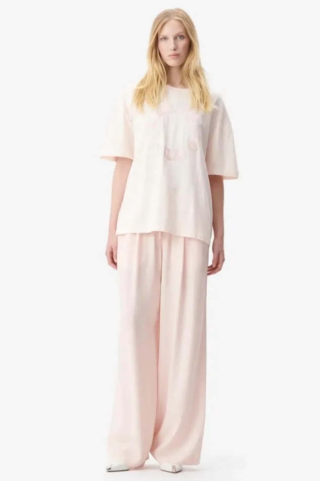Women Shirts and Blouses Lala Berlin TShirt Celia Cotton Encourage Rosewater