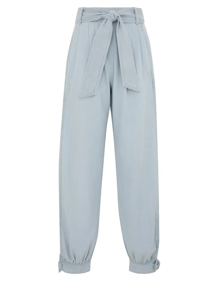 Women Shorts and Pants Zimmermann Acacia Denim Harem Pant Ice Storm