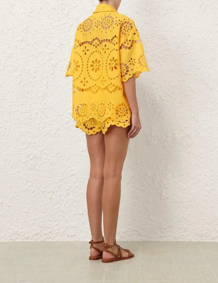 Women Shorts and Pants Zimmermann Pop Embroidered Short Mango