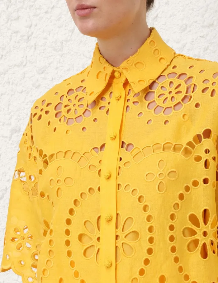 Women Shorts and Pants Zimmermann Pop Embroidered Short Mango