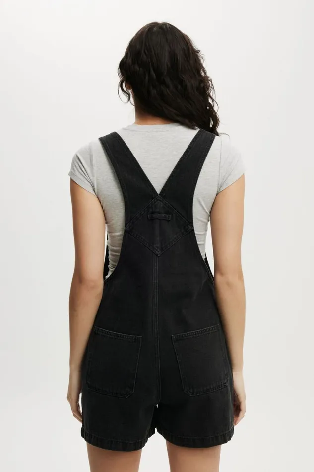 Women Shorts Cotton On Short Denim Overall Graphite Black Women Shorts Cotton On Short Denim Overall Graphite Black