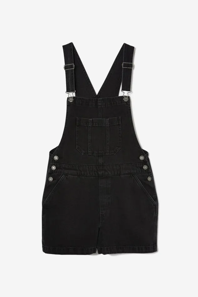 Women Shorts Cotton On Short Denim Overall Graphite Black Women Shorts Cotton On Short Denim Overall Graphite Black