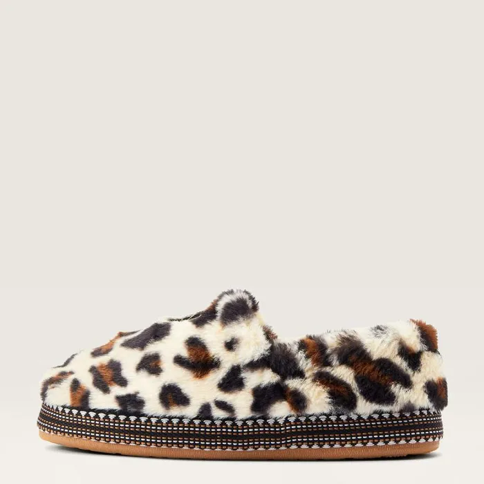 Women Slippers Ariat Snuggle Fuzzy Cream Leopard Print Women Slippers Ariat Snuggle Fuzzy Cream Leopard Print