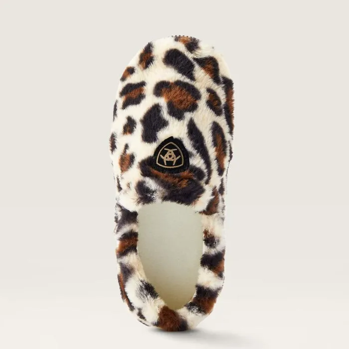 Women Slippers Ariat Snuggle Fuzzy Cream Leopard Print Women Slippers Ariat Snuggle Fuzzy Cream Leopard Print
