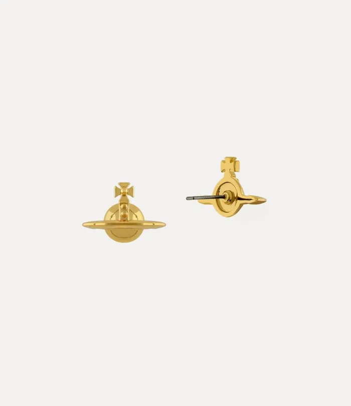Women Solid Orb Earrings Gold Vivienne Westwood Earrings Women Solid Orb Earrings Gold Vivienne Westwood Earrings
