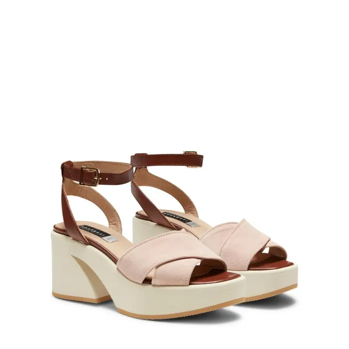 Women Suede Wedge Sandal Peach Fratelli Rossetti Sandals Women Suede Wedge Sandal Peach Fratelli Rossetti Sandals