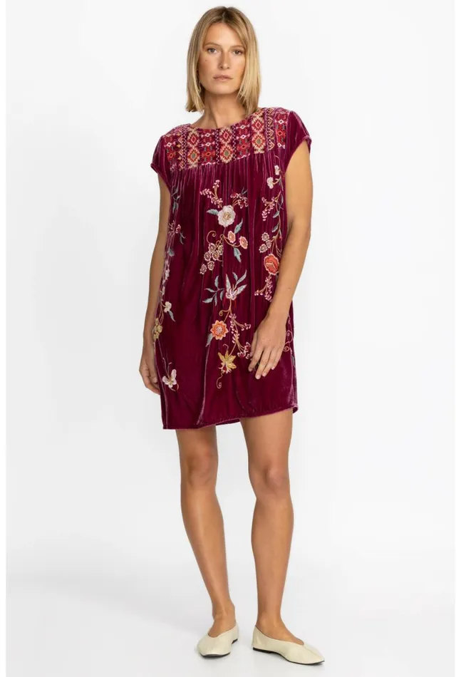 Women Suki Petal Sleeve Tunic Dress Dahlia Johnny Was Dresses