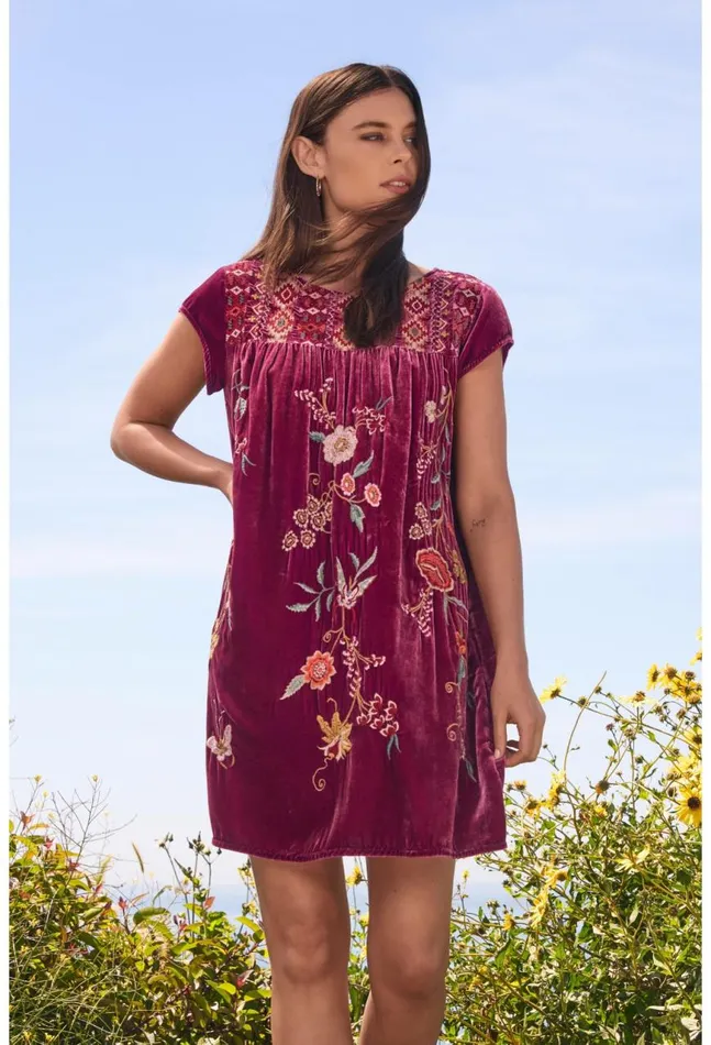 Women Suki Petal Sleeve Tunic Dress Dahlia Johnny Was Dresses