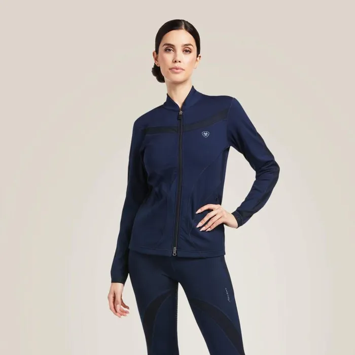 Women Sweatshirts and Hoodies Ariat Ascent Full Zip Sweatshirt Navy