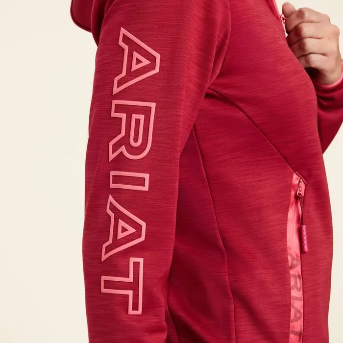 Women Sweatshirts and Hoodies Ariat Byron Full Zip Hoodie Red Bud Women Sweatshirts and Hoodies Ariat Byron Full Zip Hoodie Red Bud