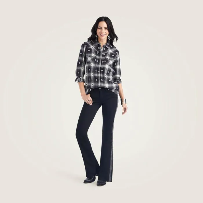 Women TShirts and Tops Ariat REAL Thunderstorm Shirt Thunderstorm Plaid Dobby Flann Women TShirts and Tops Ariat REAL Thunderstorm Shirt Thunderstorm Plaid Dobby Flann