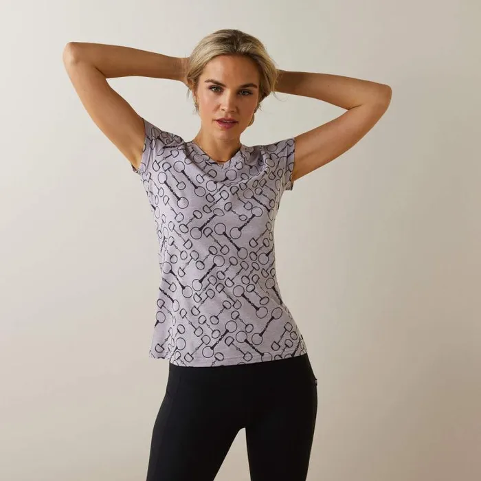Women TShirts and Tops Ariat Snaffle TShirt Lavender Heather Women TShirts and Tops Ariat Snaffle TShirt Lavender Heather