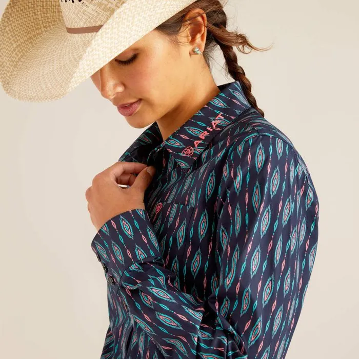 Women TShirts and Tops Ariat Wrinkle Resist Team Kirby Stretch Shirt Backwoods Ikat Women TShirts and Tops Ariat Wrinkle Resist Team Kirby Stretch Shirt Backwoods Ikat