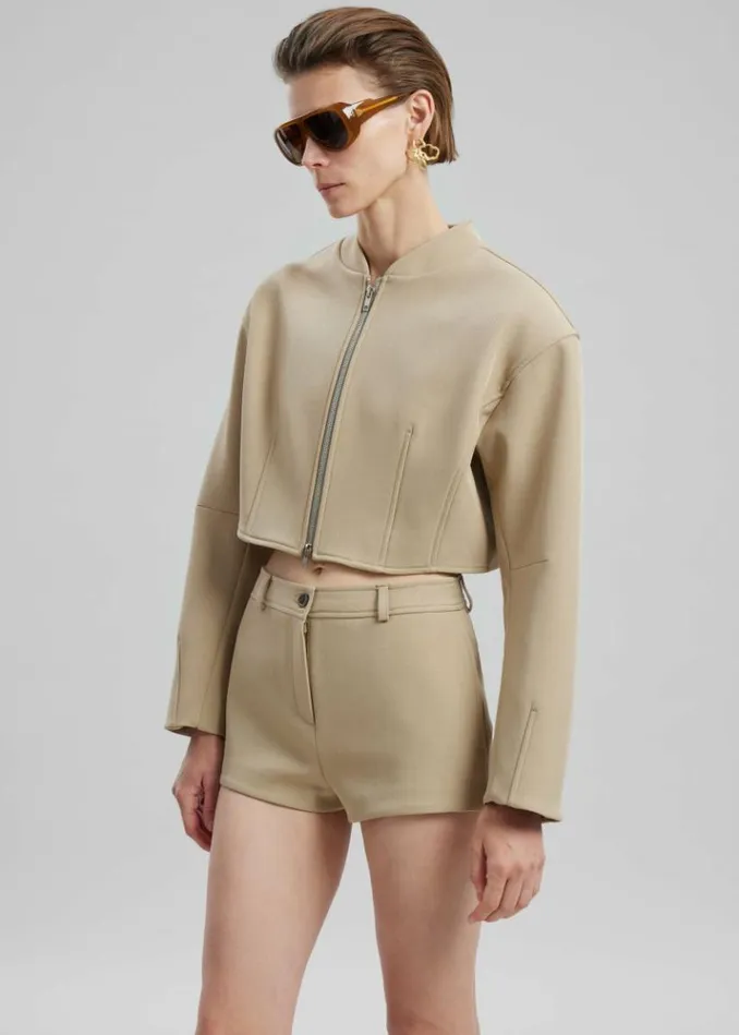 Women The Frankie Shop Banks Hot Pants 8211 Beige Beige