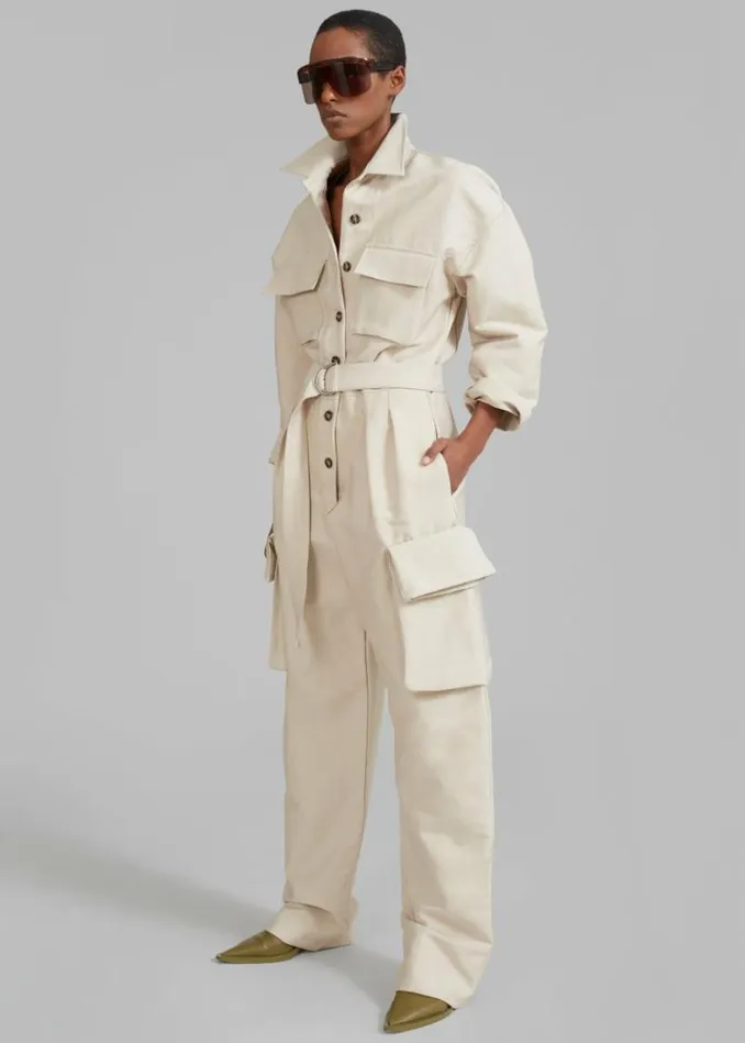 Women The Frankie Shop Linda Jumpsuit 8211 Beige Beige