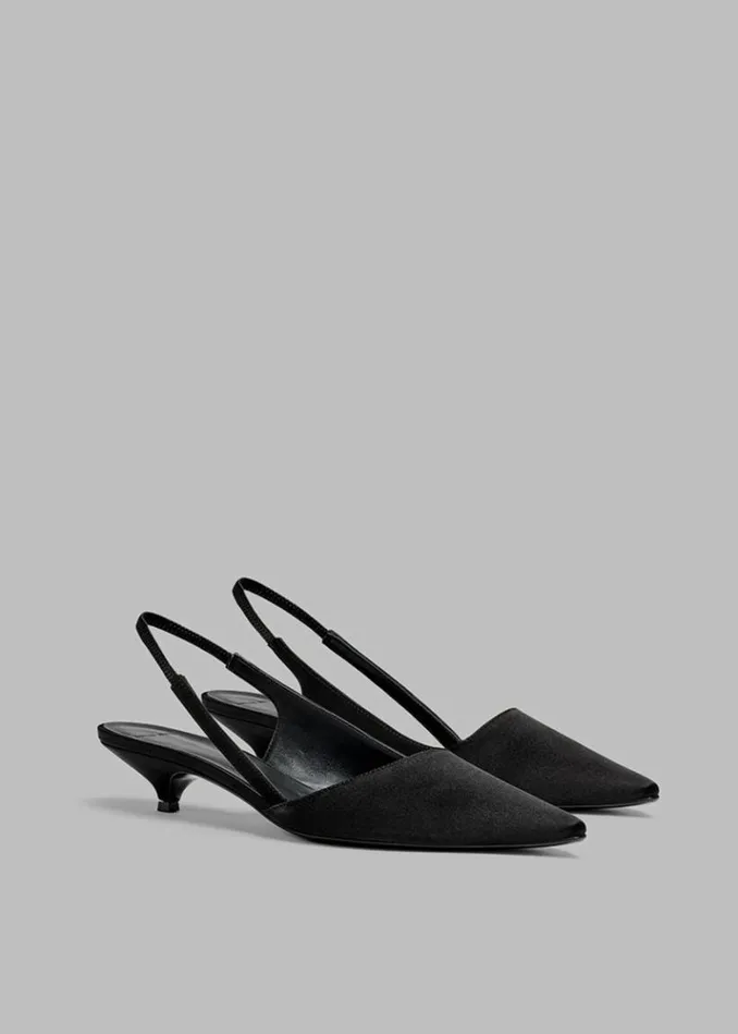 Women The Frankie Shop Loulou Studio Sulue Slingback Kitten Heel Shoes 8211 Black Black Women The Frankie Shop Loulou Studio Sulue Slingback Kitten Heel Shoes 8211 Black Black