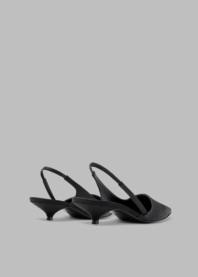 Women The Frankie Shop Loulou Studio Sulue Slingback Kitten Heel Shoes 8211 Black Black