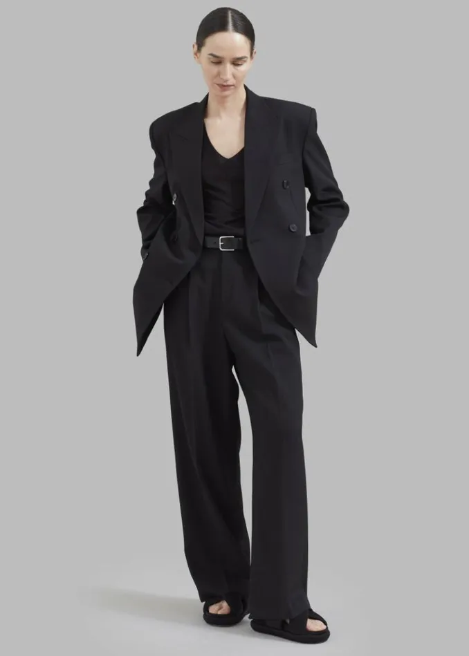 Women The Frankie Shop Nessi Double Breasted Blazer 8211 Black Black