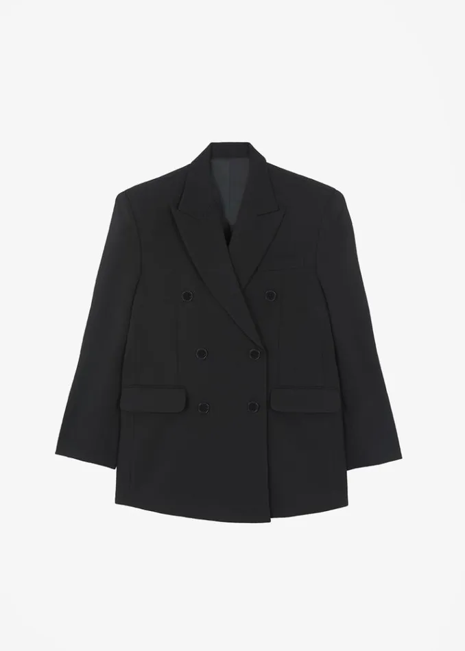 Women The Frankie Shop Nessi Double Breasted Blazer 8211 Black Black