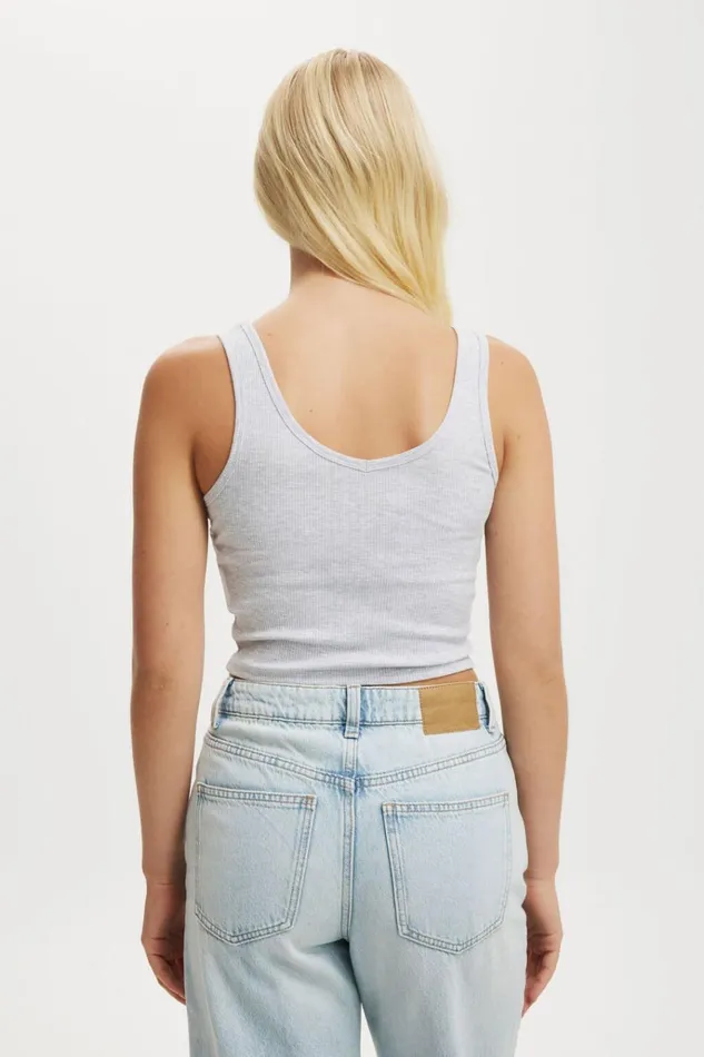 Women Tops Cotton On Bondi Tank Grey Marle