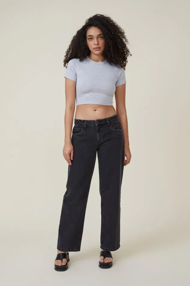 Women Tops Cotton On Micro Crop Tee Grey Marle Women Tops Cotton On Micro Crop Tee Grey Marle