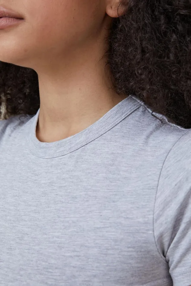 Women Tops Cotton On Micro Crop Tee Grey Marle Women Tops Cotton On Micro Crop Tee Grey Marle