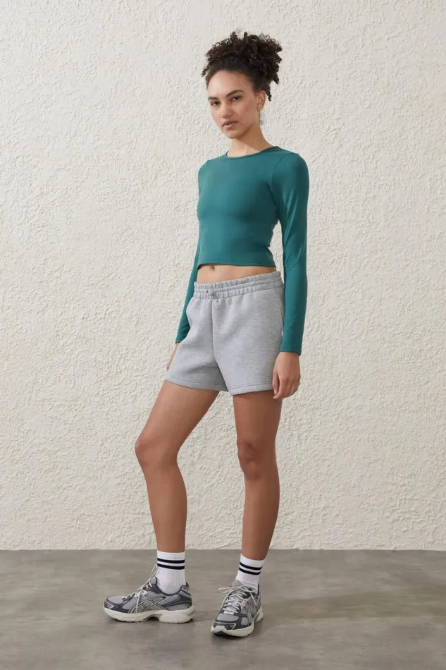 Women Tops Cotton On Ultra Soft Fitted Long Sleeve Top Sporty Green Women Tops Cotton On Ultra Soft Fitted Long Sleeve Top Sporty Green