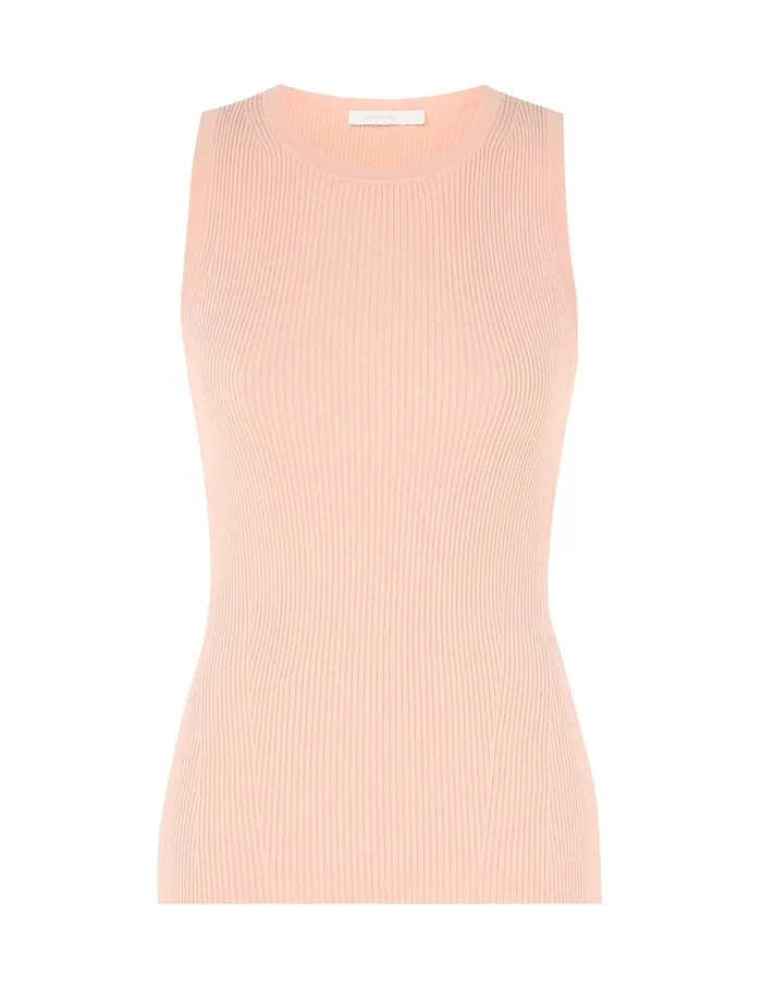 Women Tops Zimmermann Halliday Knit Racer Tank Pink