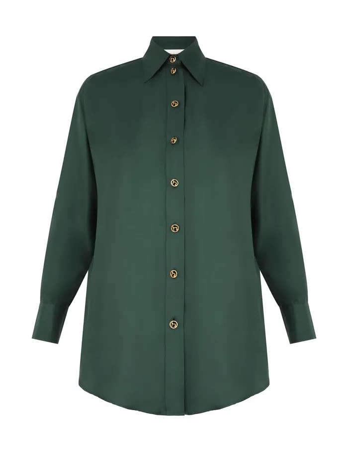 Women Tops Zimmermann Pavilion Relaxed Shirt Pine