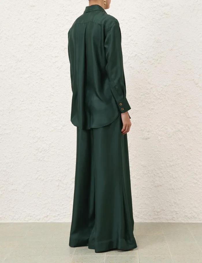 Women Tops Zimmermann Pavilion Relaxed Shirt Pine