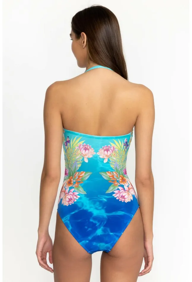 Women Water Tropic Ruched Sweetheart One Piece Water Tropic Johnny Was Swim and Resort