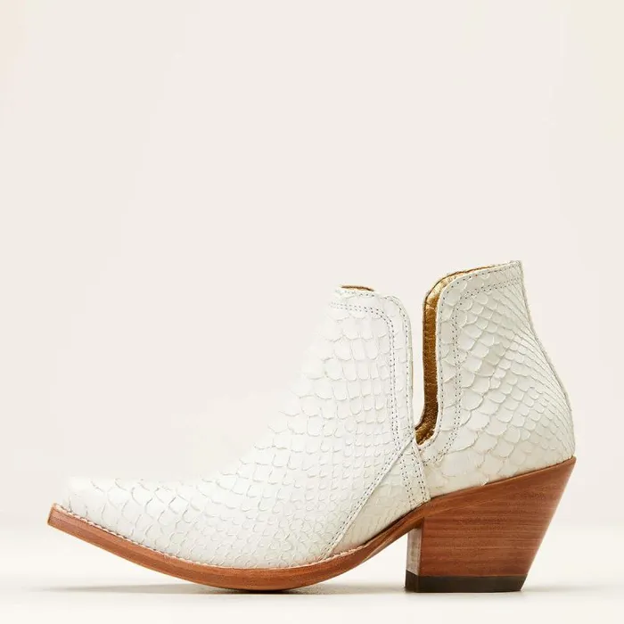 Women Western Boots Ariat Dixon Python Western Boot Classic White