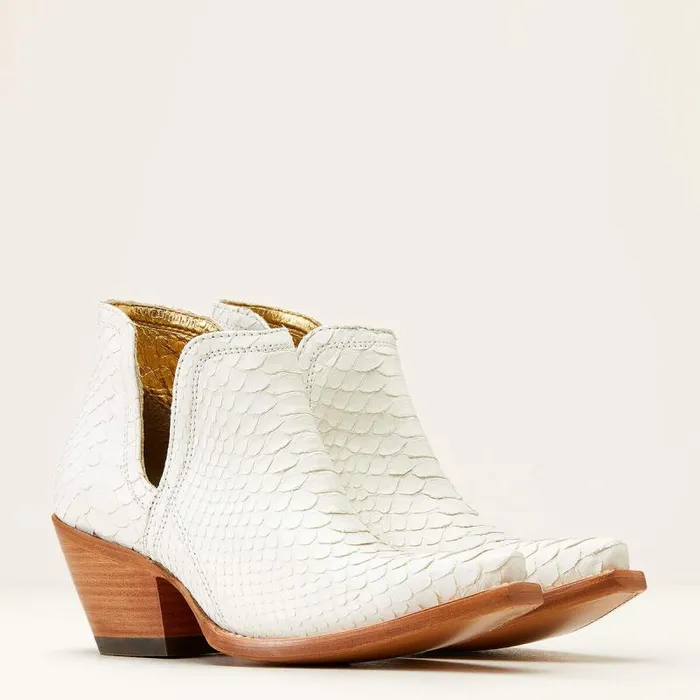 Women Western Boots Ariat Dixon Python Western Boot Classic White