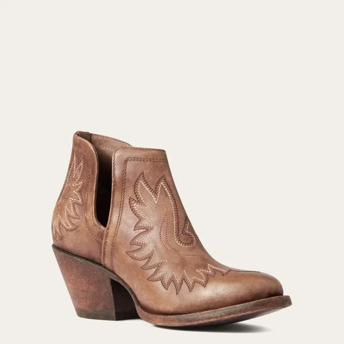 Women Western Boots Ariat Dixon R Toe Western Boot Naturally Distressed Brown Women Western Boots Ariat Dixon R Toe Western Boot Naturally Distressed Brown