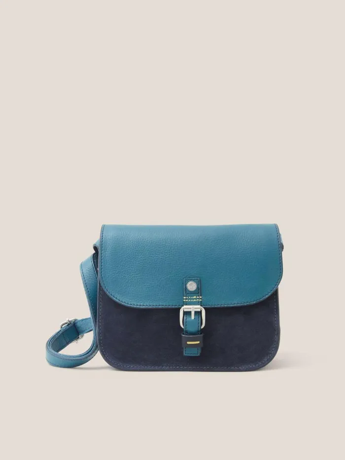 Women White Stuff Bags And Purses Eve Leather Satchel Teal Multi