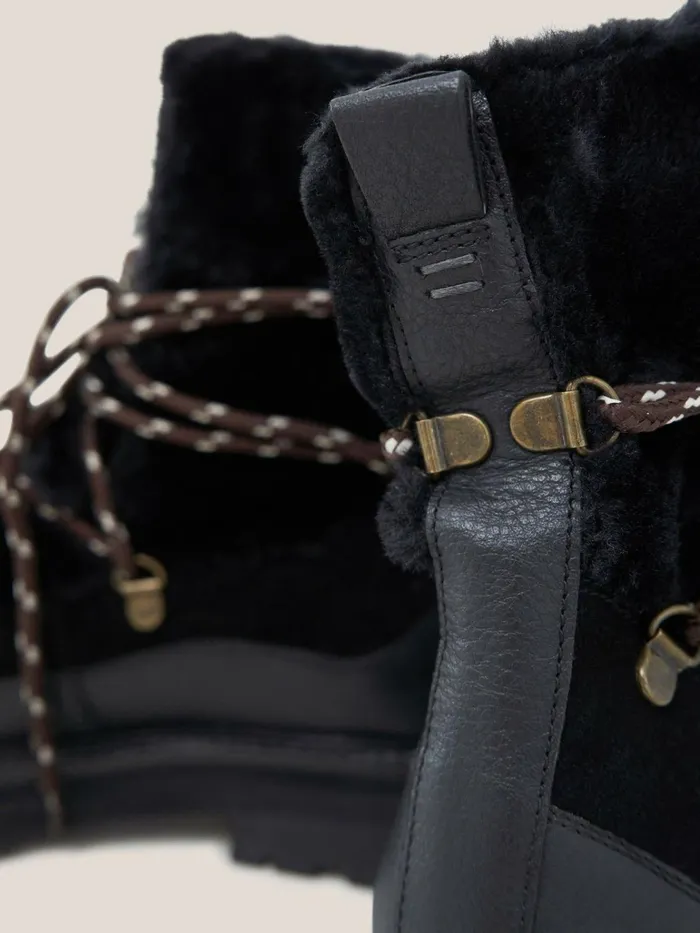 Women White Stuff BOOTS 15 OFF Hailey Lace Up Hiker Boot Pure Black Women White Stuff BOOTS 15 OFF Hailey Lace Up Hiker Boot Pure Black
