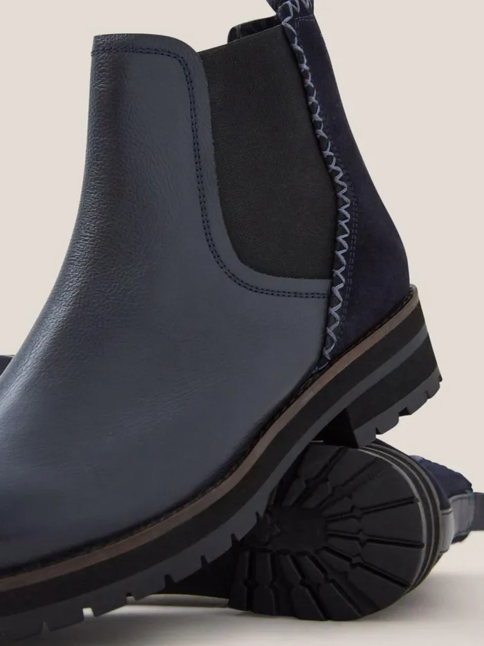 Women White Stuff BOOTS 15 OFF Wide Fit Leather Chelsea Boot Dark Navy Women White Stuff BOOTS 15 OFF Wide Fit Leather Chelsea Boot Dark Navy