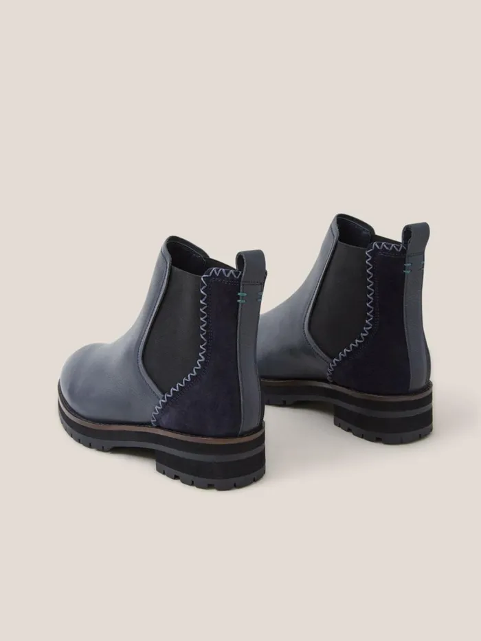 Women White Stuff BOOTS 15 OFF Wide Fit Leather Chelsea Boot Dark Navy Women White Stuff BOOTS 15 OFF Wide Fit Leather Chelsea Boot Dark Navy