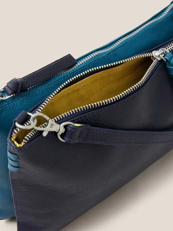 Women White Stuff Partywear Convertible Double Pouch Bag Navy Multi Women White Stuff Partywear Convertible Double Pouch Bag Navy Multi