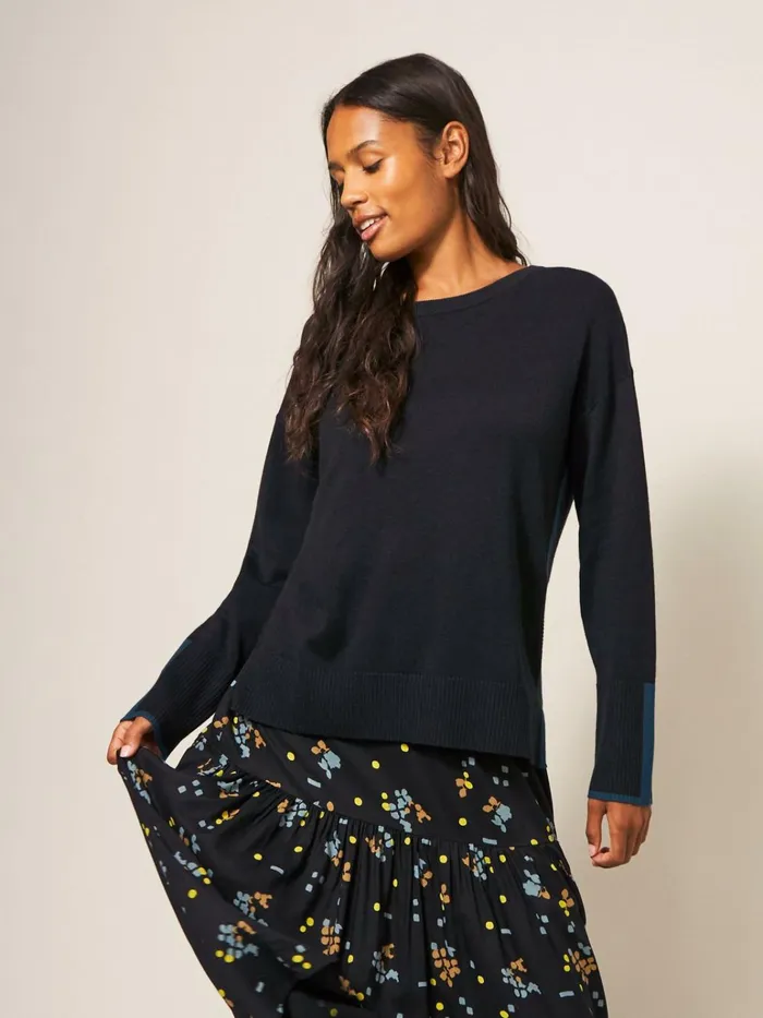 Women White Stuff Petite Clothing Jamima Eco Vero Midi Skirt Black Multi
