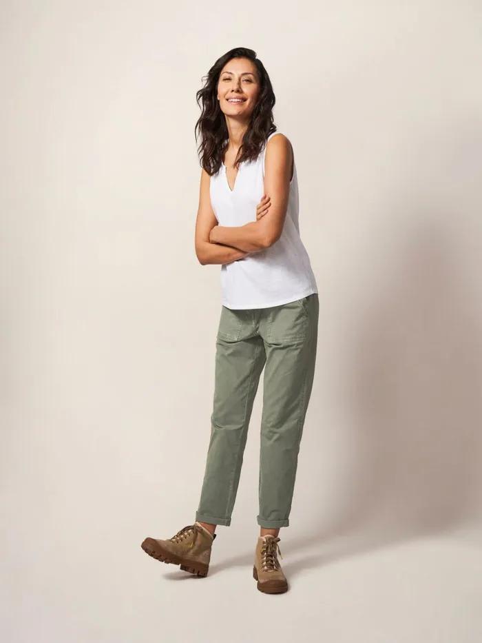 Women White Stuff Petite Clothing Twister Chino Mid Green Women White Stuff Petite Clothing Twister Chino Mid Green