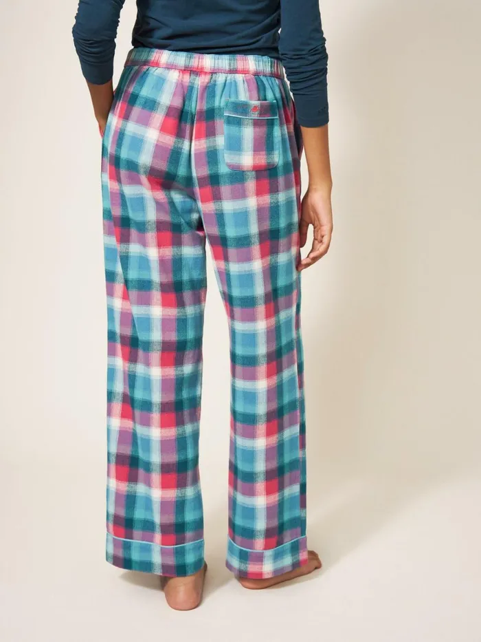 Women White Stuff Pyjamas And Nightwear Nina Organic Check PJ Bottom Teal Multi Women White Stuff Pyjamas And Nightwear Nina Organic Check PJ Bottom Teal Multi
