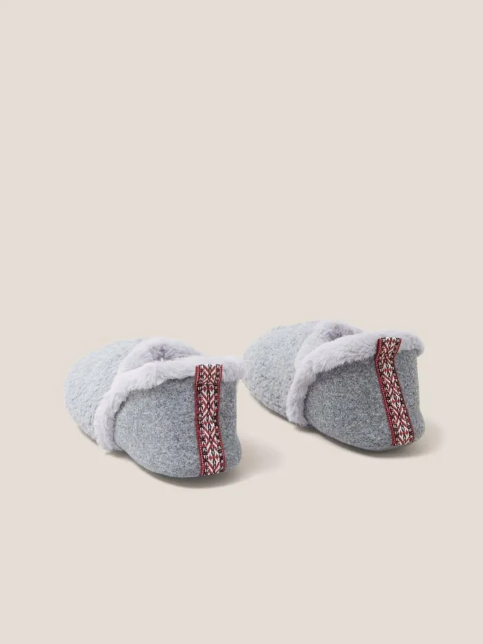 Women White Stuff Pyjamas And Nightwear Reya Closed Back Slipper Mid Grey Women White Stuff Pyjamas And Nightwear Reya Closed Back Slipper Mid Grey