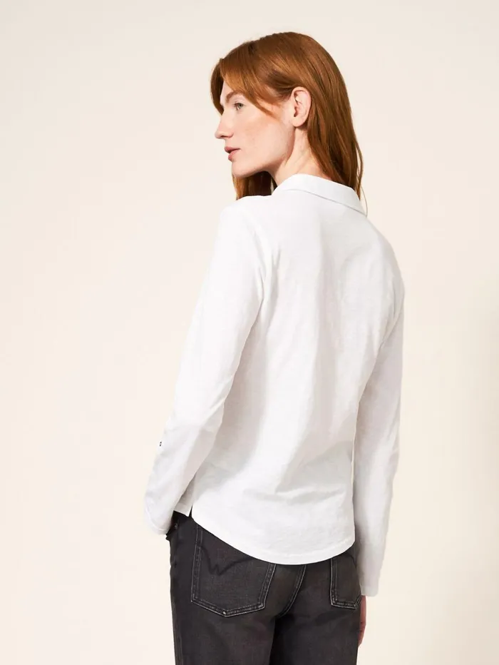 Women White Stuff Tops And Tshirts Annie Cotton Jersey Shirt Brilliant White Women White Stuff Tops And Tshirts Annie Cotton Jersey Shirt Brilliant White