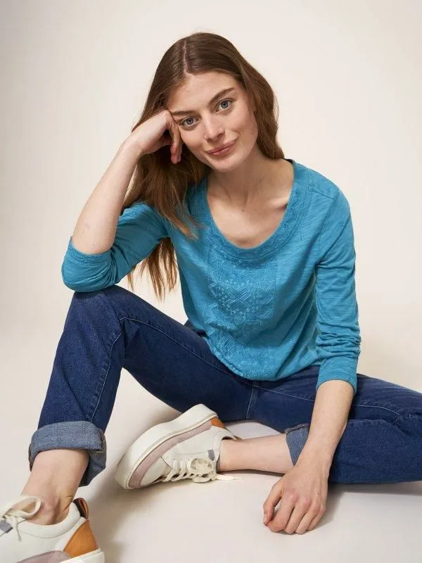 Women White Stuff Tops And Tshirts LONG SLEEVE EMBROIDERED WEAVER Dark Blue Women White Stuff Tops And Tshirts LONG SLEEVE EMBROIDERED WEAVER Dark Blue