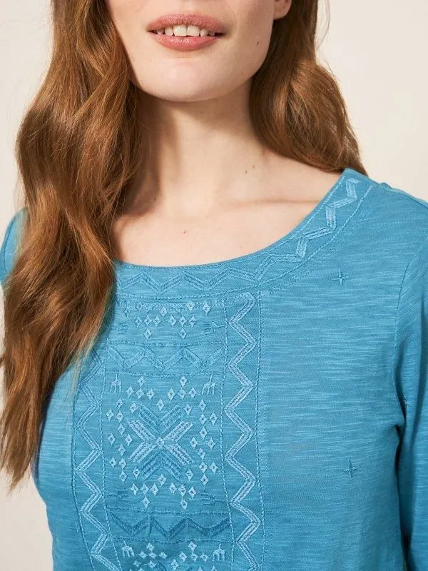 Women White Stuff Tops And Tshirts LONG SLEEVE EMBROIDERED WEAVER Dark Blue Women White Stuff Tops And Tshirts LONG SLEEVE EMBROIDERED WEAVER Dark Blue